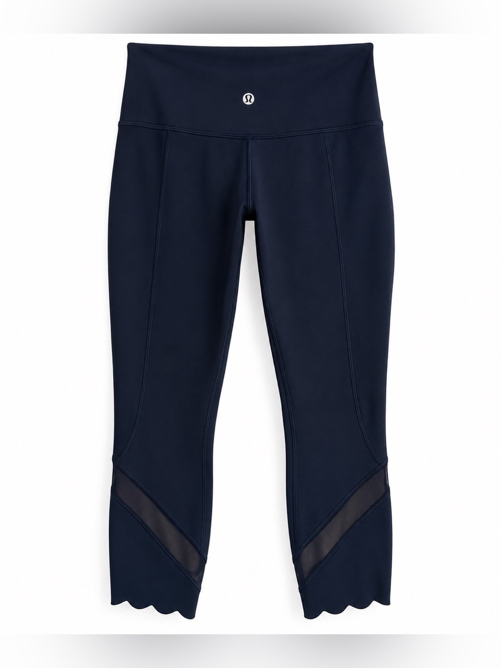 Lululemon Wunder Under Scalloped Hem High Rise Crop 23” True Navy Size 6